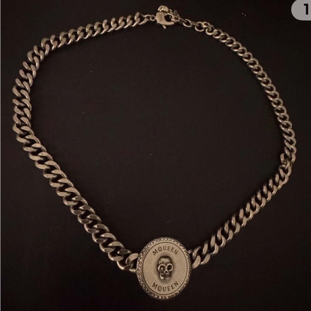 Authentic Alexander McQueen Silver Chain Necklace